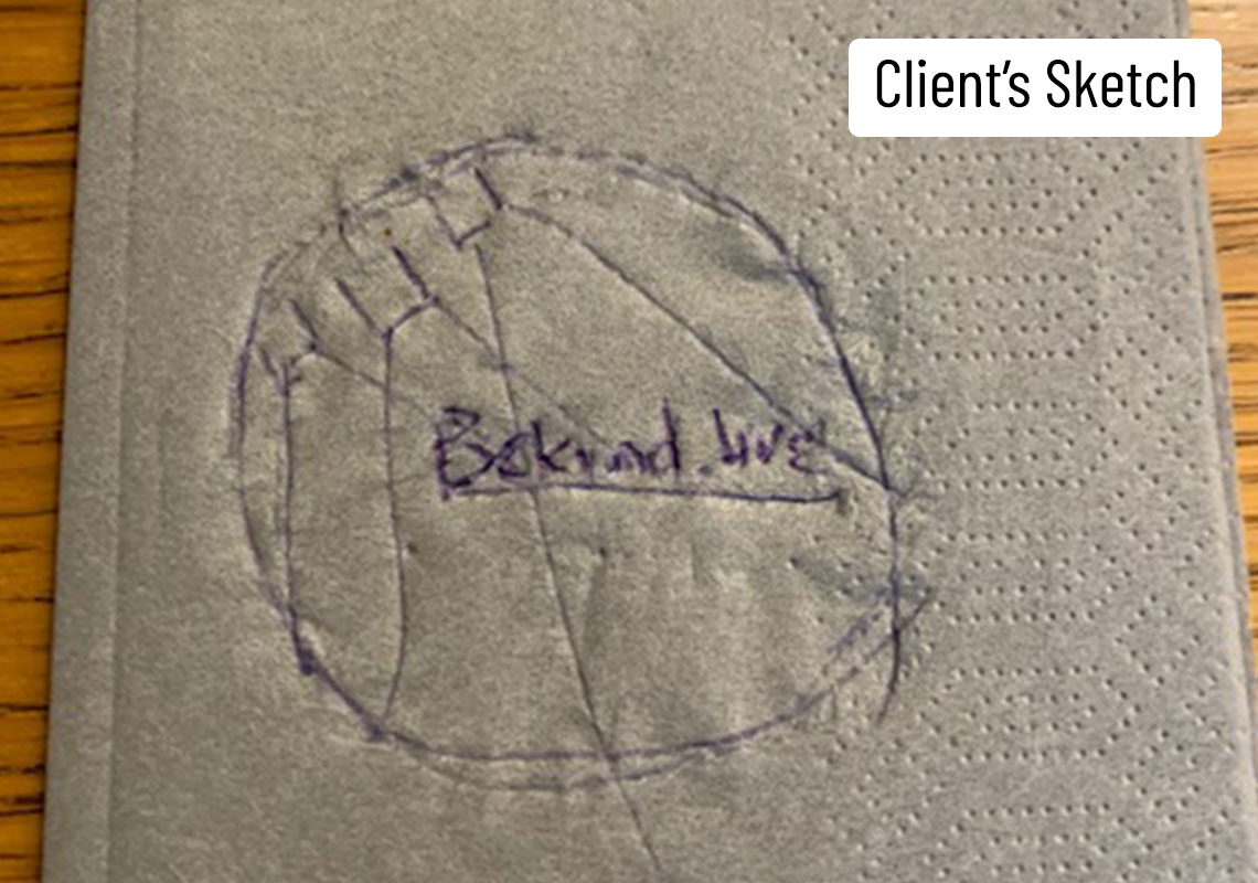 Branding of Bekind Live - Client Sketch