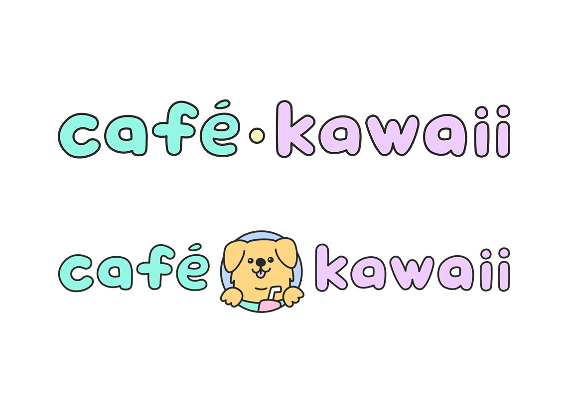 Branding of Cafe Kawaii - Logo variations
