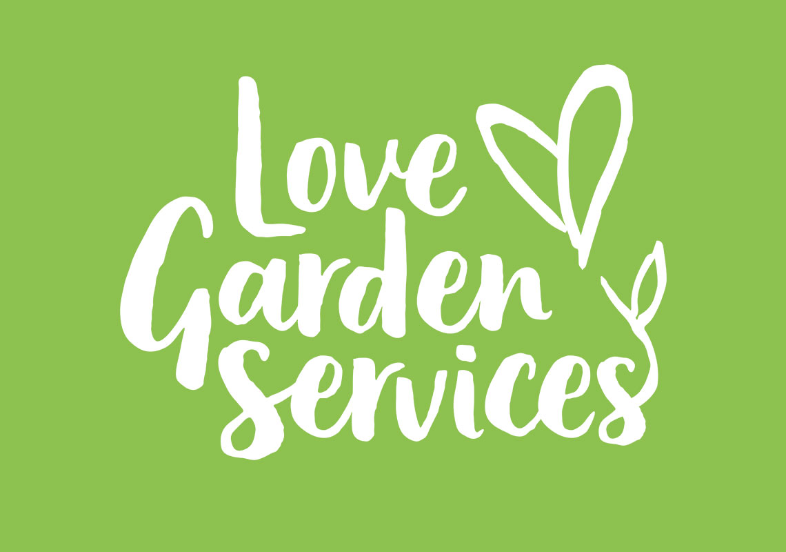 Branding of Love Garden Services - Logo Inverse