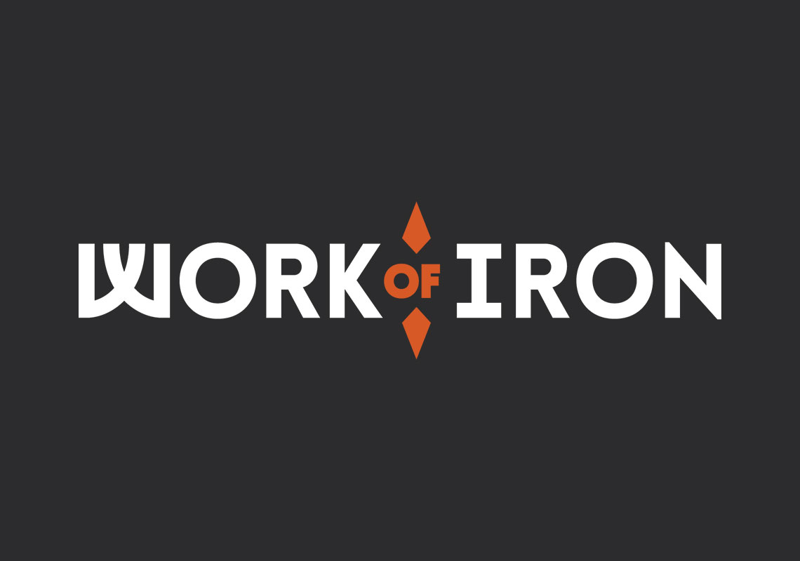 Branding of Work of Iron - Logo Inverse